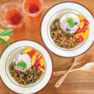 ゴーヤ＆バジルで大人のドライカレー